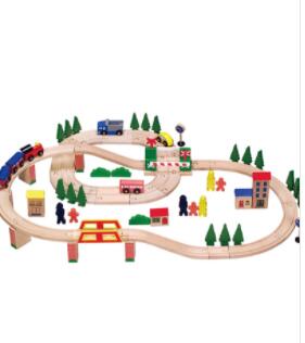 Colorful HJD93940 Wooden Track Eco-friendly  Creative Design Cognitive training Wooden Toy for kids